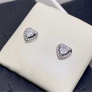 Pandora elevated heart stud earrings